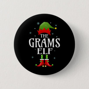 Grams Elf Xmas Matching Family Group Christmas Par 2 Inch Round Button