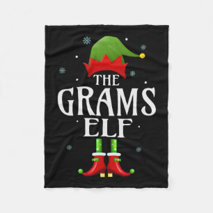 Grams Elf Xmas Matching Family Group Christmas Par Fleece Blanket