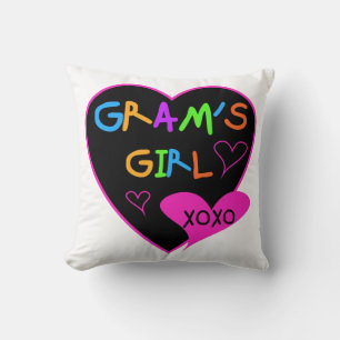 Gram's Girl Custom T-Shirts, Mugs, Buttons, Cases Throw Pillow