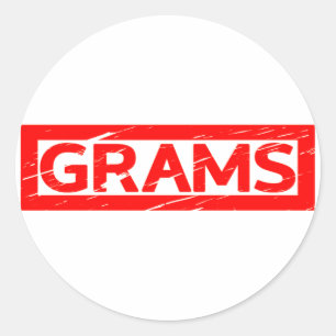 Grams Stamp Classic Round Sticker