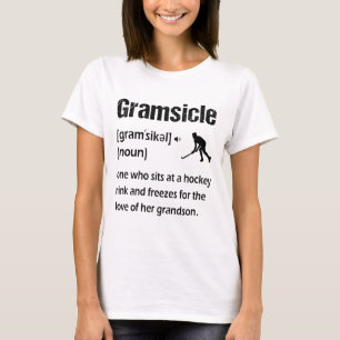 Gramsicle Funny Ice Hockey Grandma Sicle Definitio T-Shirt