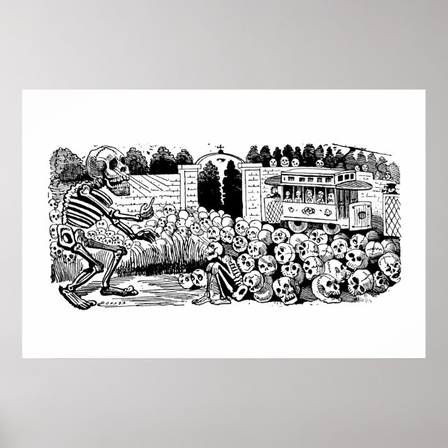 Gran Calavera Eléctrica by José Guadalupe Posada Poster (Front)