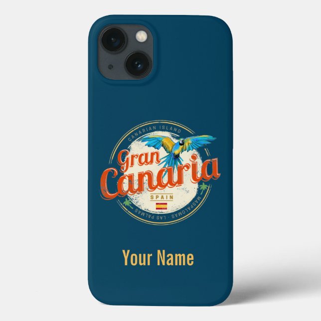 Gran Canaria Parrot Canary Islands Spain Vintage Case-Mate iPhone Case (Back)