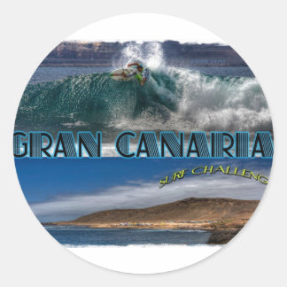 Gran Canaria Surf Challenge Classic Round Sticker