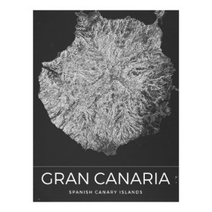Gran Canaria Vintage Travel Map Photo Print