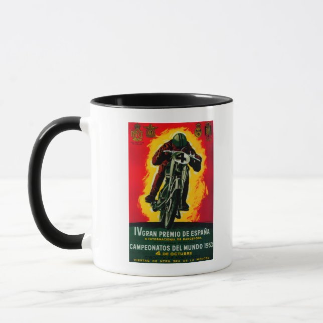 Gran Premio de Espana Vintage PosterEurope Mug (Left)