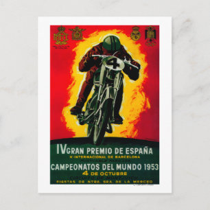 Gran Premio de Espana Vintage PosterEurope Postcard