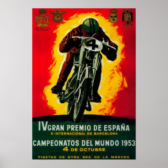 Gran Premio de Espana Vintage PosterEurope Poster (Front)