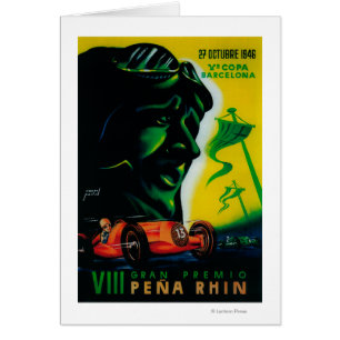 Gran Premio Pena Rhin Vintage PosterEurope