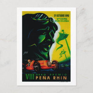 Gran Premio Pena Rhin Vintage PosterEurope Postcard