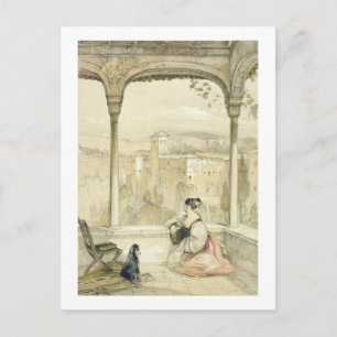 Granada (Alhambra), plate 9 from 'Sketches of Spai Postcard