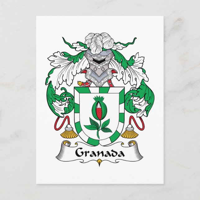 Granada Family Crest Postcard (Front)