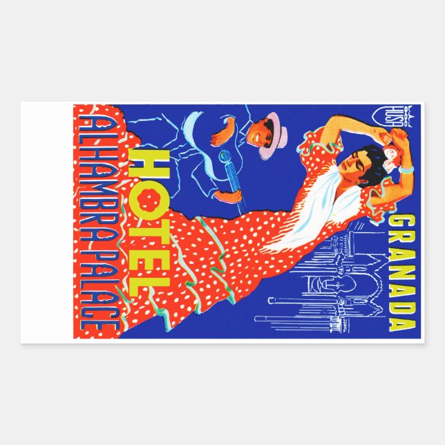 Granada Hotel Alhambra Palace Sticker (Front)