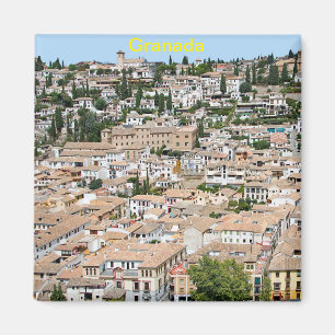 Granada. Panorama of Albaicin Magnet