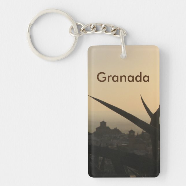 Granada souvenir Rectangle (double-sided) Keychain (Front)