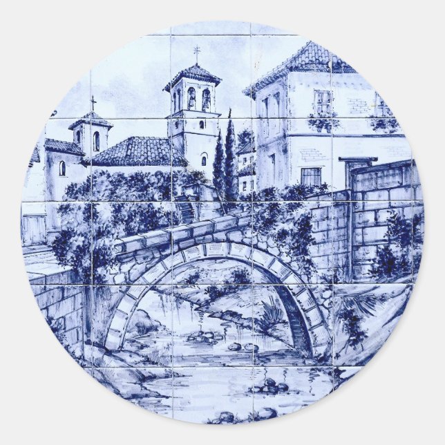 Granada, Spain Classic Round Sticker (Front)