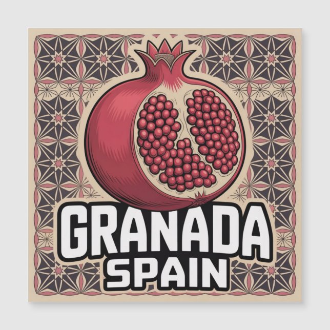 Granada Spain Pomegranate Sticker (Front)