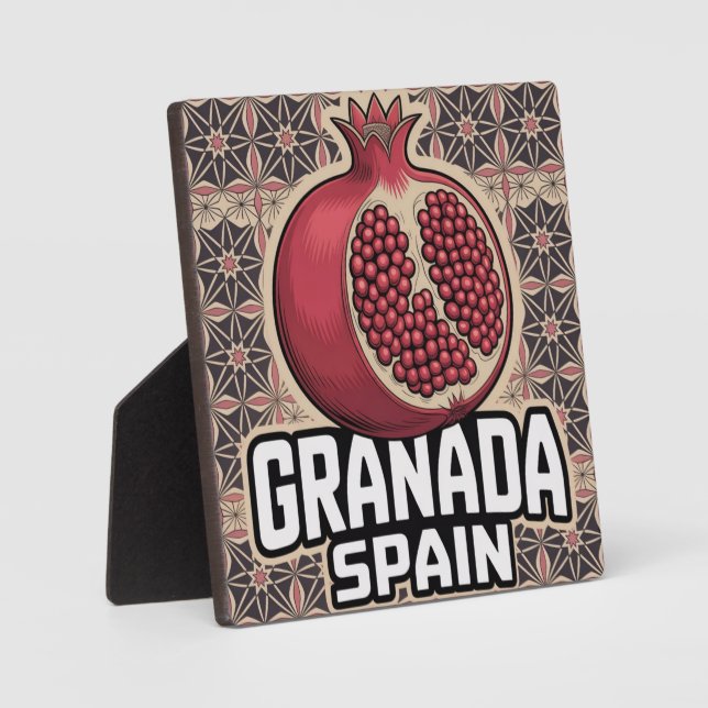 Granada Spain Pomegranate Sticker Plaque (Front)