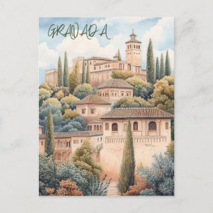 Granada Spain Travel Postcard
