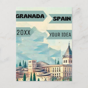 Granada Travel Printable Poster - Spain Travel Pos Postcard