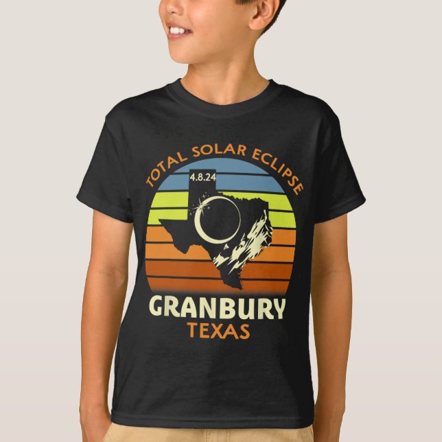 Granbury Texas Total Solar Eclipse 2024  T-Shirt (Front)