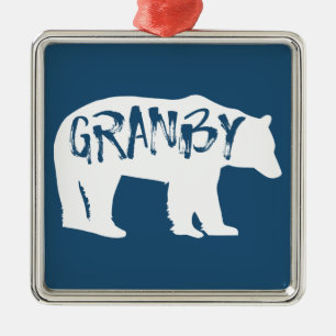 Granby Colorado Bear Metal Ornament