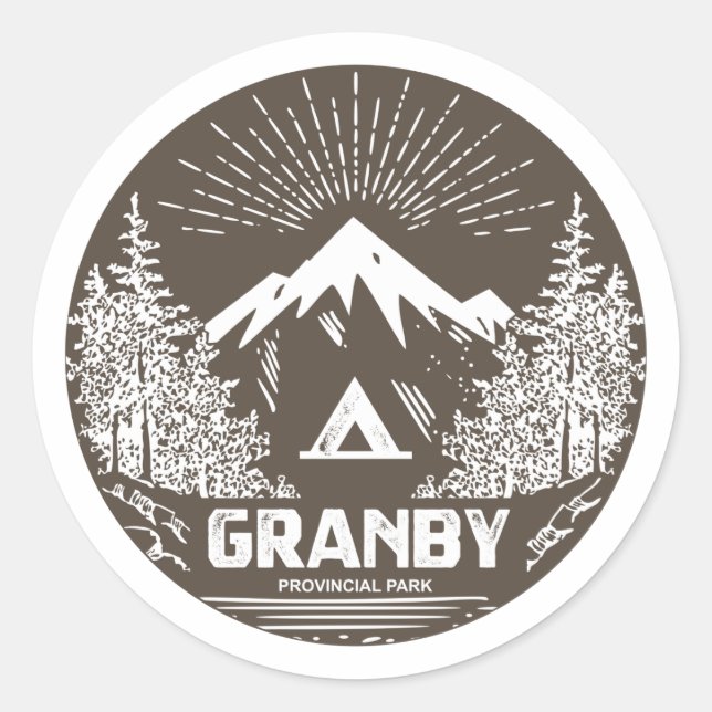 Granby Provincial Park Classic Round Sticker (Front)
