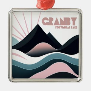 Granby Provincial Park Coloured Hills Metal Ornament