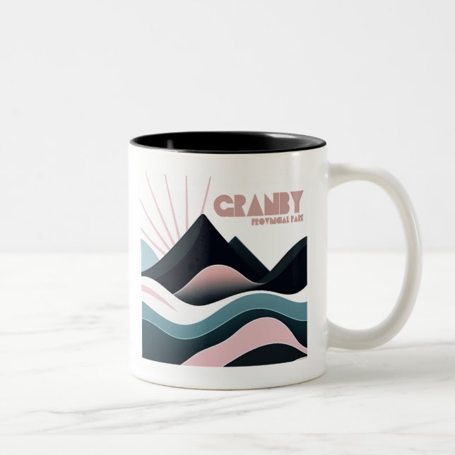Granby Provincial Park Coloured Hills Two-Tone Coffee Mug (Right)