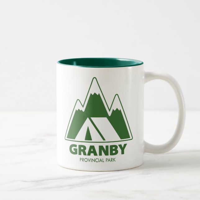 Granby Provincial Park Mountains Camping Two-Tone Coffee Mug (Right)