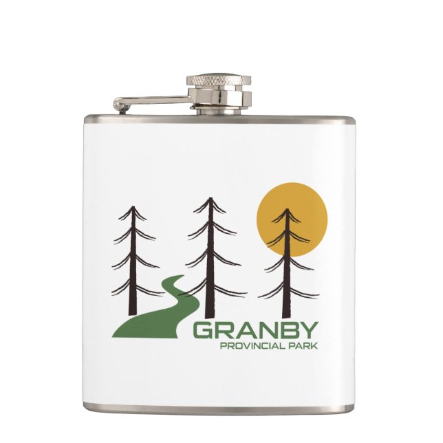 Granby Provincial Park Trail Hip Flask (Front)