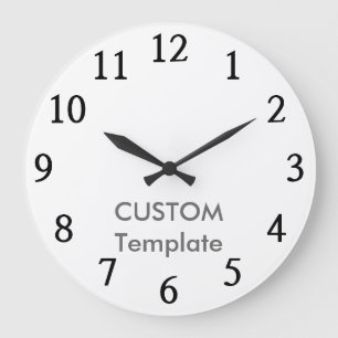 Grand 10,75" fait sur commande horloge murale