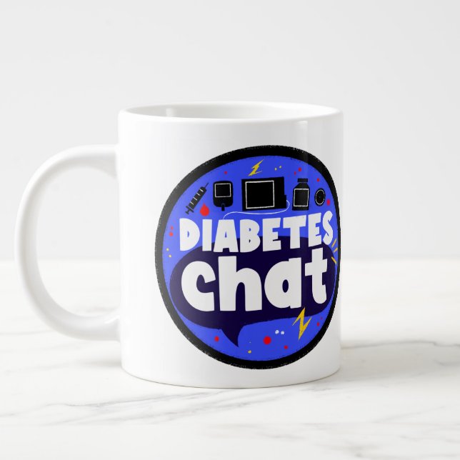 Grand 20oz #diabteschat Space Mug (avec logo) (Gauche)