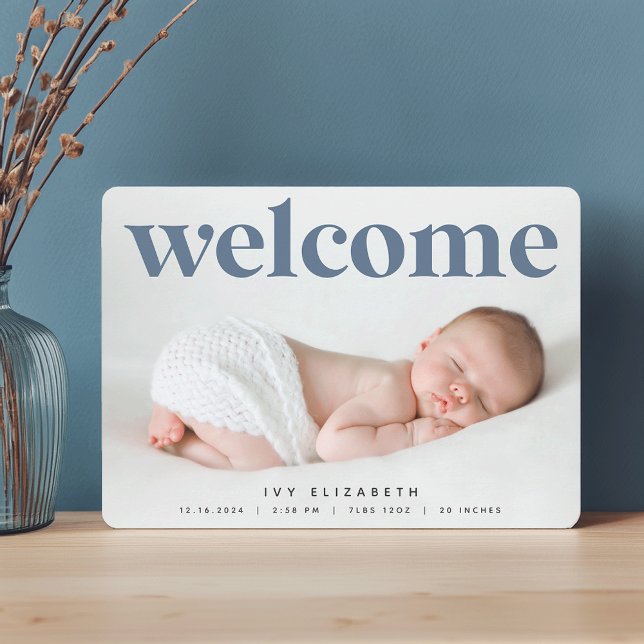 Grand accueil | Faire-part de naissance photo (Créateur téléchargé)
