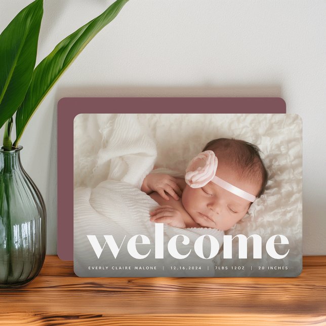 Grand accueil | Faire-part de naissance photo (Créateur téléchargé)
