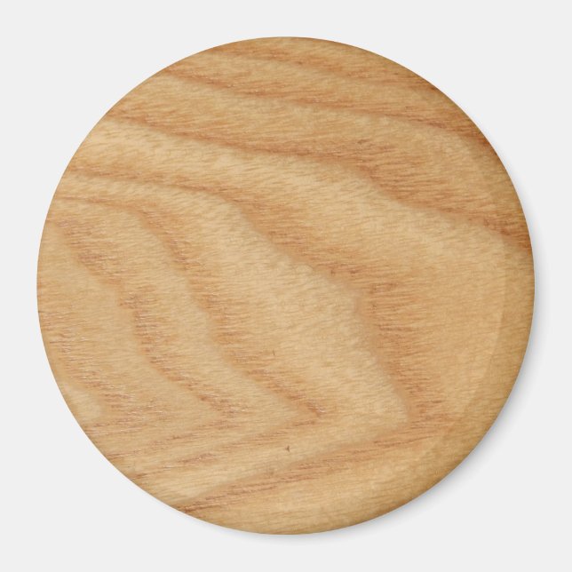 Grand aimant rond Elm Woodgrain (Devant)