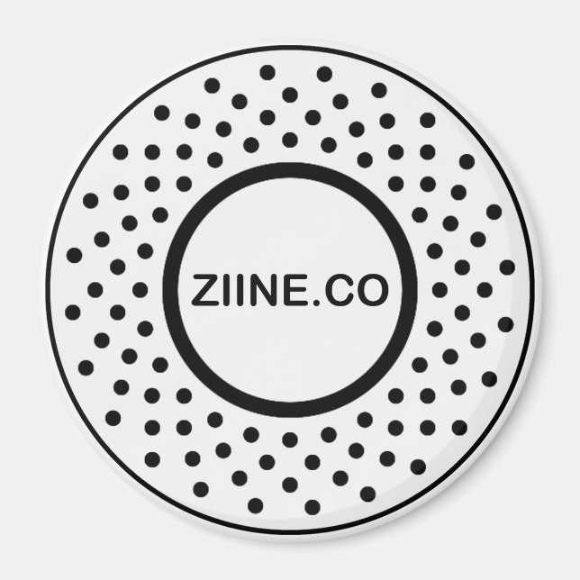 Grand aimant rond Ziine.co (Devant)
