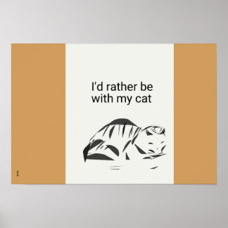 Grand Amour de Chat 19" x 13", Affiche de Chat (Ma