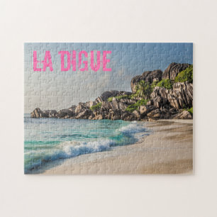 Grand Anse Seychelles La Digue Beach gift Jigsaw Puzzle