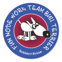 Grand autocollant brillant pour Hucklebutt Divisio