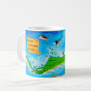 Grand Bahama Island Map Mug
