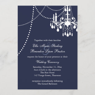 Grand Ballroom Faire-part de mariage en bleu