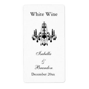 Grand Ballroom Mariage Vin Étiquette (blanc)
