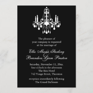 Grand Ballroom Wedding Invitation 2 (black)