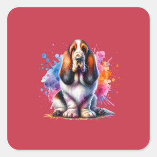 Grand Basset Griffon Vendeen Dog Square Sticker