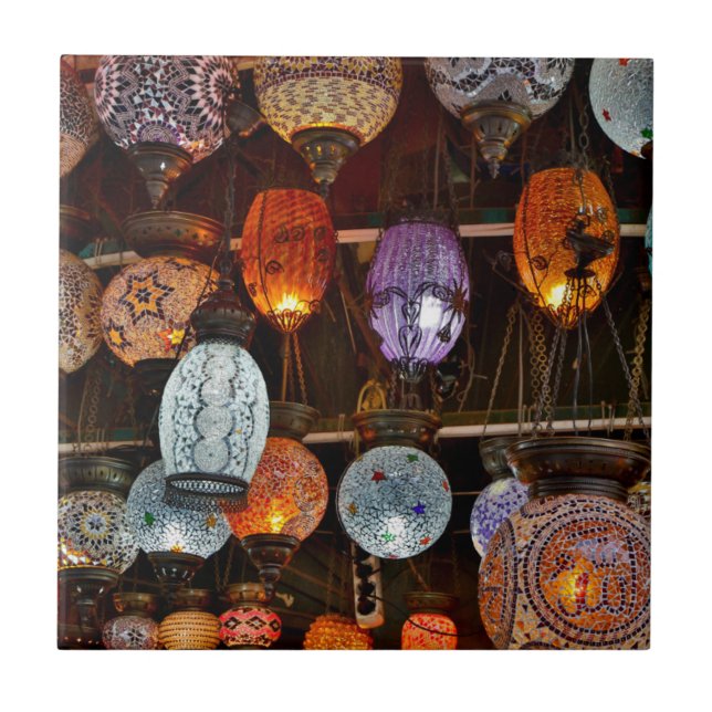 Grand Bazar In Istanbul, Turkey Tile (Front)