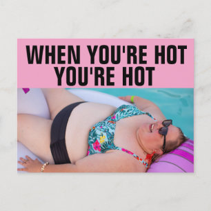 GRAND BBW BIG BIKINI GIRL SUR LA PLAGE Carte posta