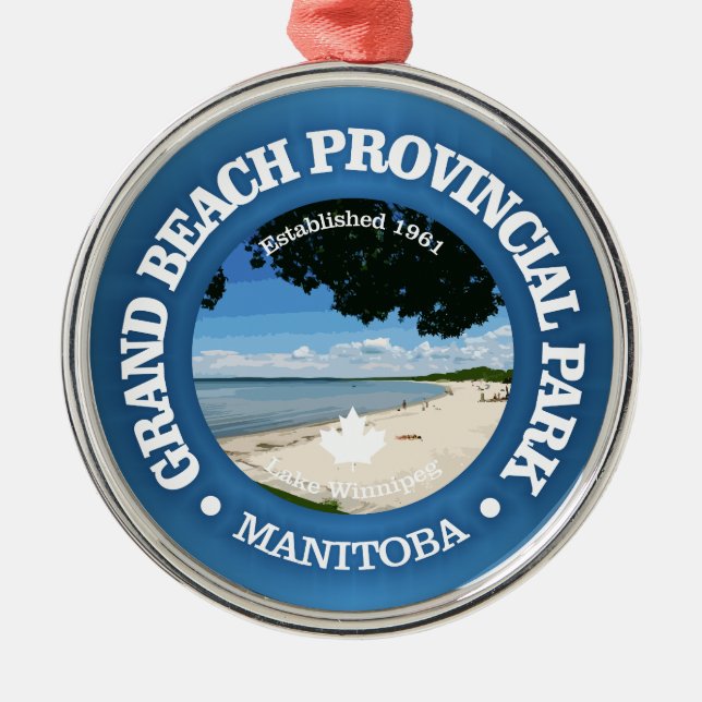 Grand Beach PP Metal Ornament (Front)
