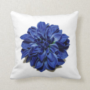 Grand beau coussin bleu de fleur de jardin