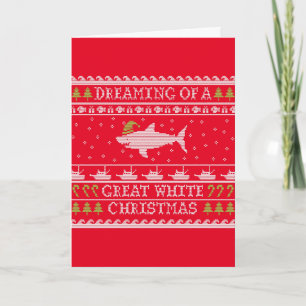 Grand Blanc Noël Funny Doux laide Carte rouge